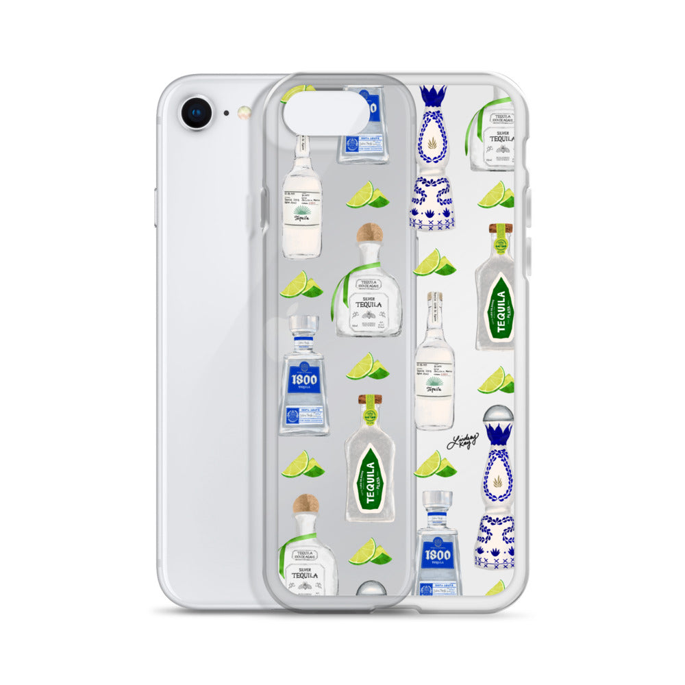 Ilustración de botellas de tequila - Funda transparente para iPhone®